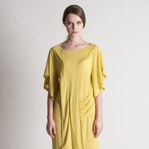Monica Kate Unsymmetrisch Tencel Dress_Curry Yellow
