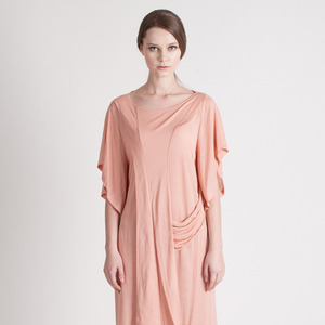 Monica Kate Unsymmetrisch Tencel Dress_Pink