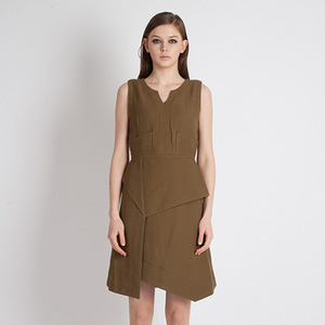 Summer Berghain No 3/7 Modern A-line Dress_Khaki