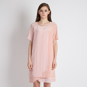 Architectural Loose Fit Sweet Dress_Indigo-Pink